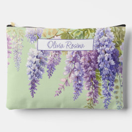 Pochette À Accessoires Aquarelle violette glycine florale lilas botanique