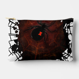 Pochette À Accessoires Araignée Veuve Noire Éclaboussure de Peinture Toil