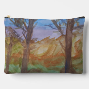 Pochette À Accessoires Arbres au coucher du soleil