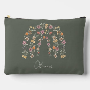 Pochette À Accessoires Arc-en-ciel floral Boho