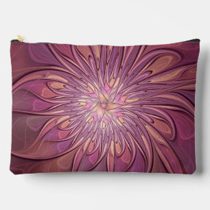 Pochette À Accessoires Art floral fractal moderne abstrait couleurs de ba