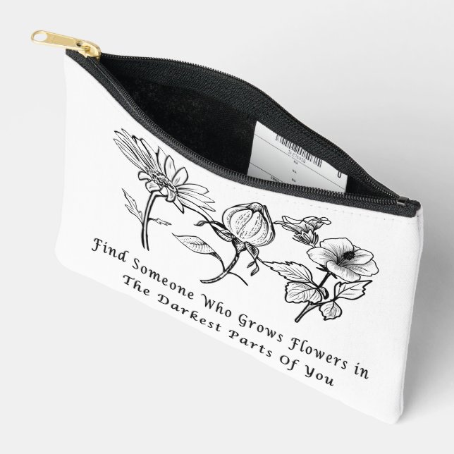 Pochette À Accessoires Art floral inspirant (Ouvrir)