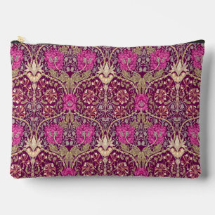 Pochette À Accessoires Art Nouveau Floral, Plum, Beige et violet profond