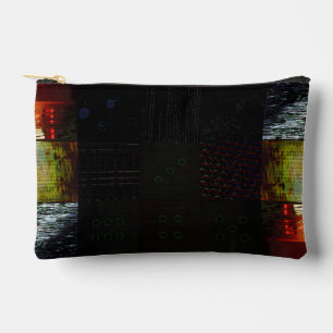 Pochette À Accessoires Art numérique de distorsion abstraite de coup d'œi