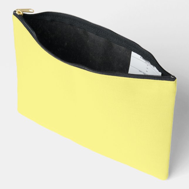 Pochette À Accessoires Autorité jaune simple et claireMD grande (Ouvrir)