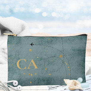 Pochette À Accessoires Avion minimaliste Dusty Blue Monogram Voyage