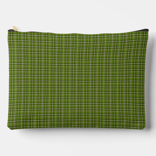 Pochette À Accessoires Avocado Green Plaid Windowpane Pattern Retro (Recto)
