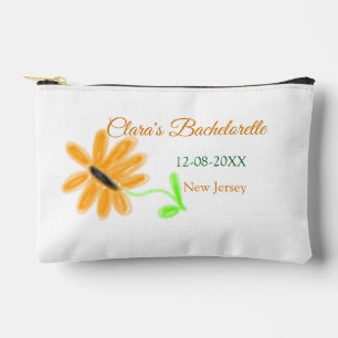 Pochette À Accessoires Bachelorette fête ajouter nom date place tournesol