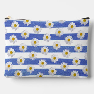 Pochette À Accessoires Baies Blanches Sur Bleues Aquarelles
