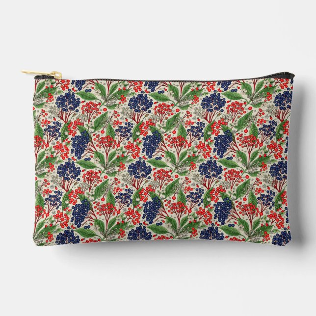 Pochette À Accessoires Baies bleues et rouges japonaises (Recto)