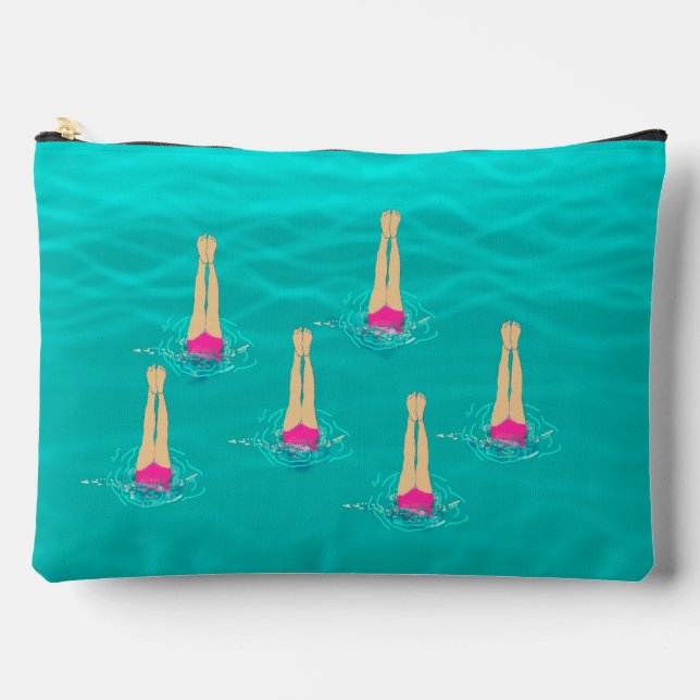 Pochette À Accessoires Baigneurs Artistiques - Nager sous l'eau (Recto)