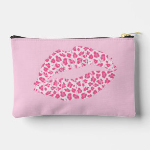 Pochette À Accessoires Baiser Magenta Leopard - Rose