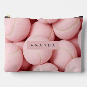 Pochette À Accessoires Balle de Tennis Rose Pâle Chic Personnalisée