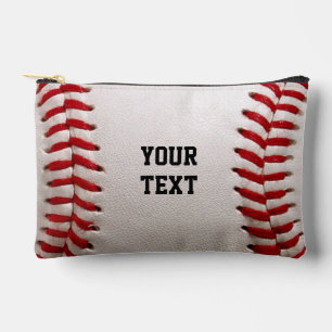 Pochette À Accessoires Baseball Softball Couture Texte Personnalisé