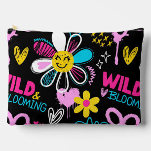 Pochette À Accessoires Bavoir bébé à motif graffiti fleur smiley coloré
