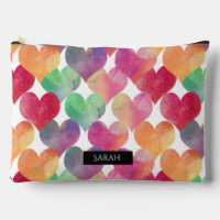 Beaucoup de Coeurs d'Amour en Aquarelle Personnali