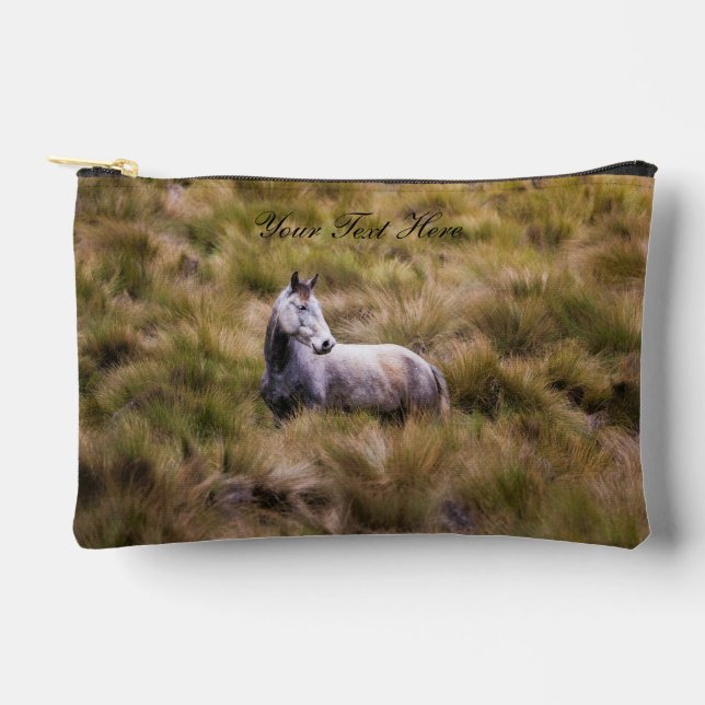 Pochette À Accessoires Beautiful White Prairie Horse  (Recto)