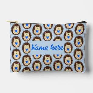 Pochette À Accessoires Bébé Garçon Cœur Hérisson Personnalisé