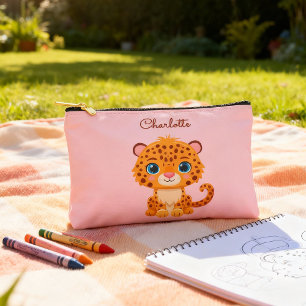 Pochette À Accessoires Bébé léopard mignon animaux de safari pour enfants