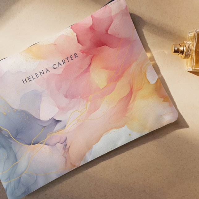 Pochette À Accessoires Belle femme Abstraite rose (Créateur téléchargé)