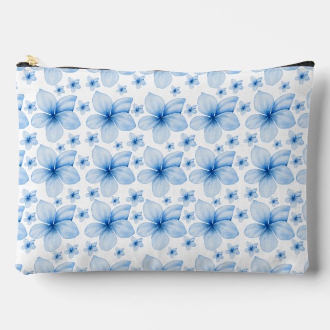 Pochette À Accessoires Belle Fleur Bleue Motif sans couture (Recto)