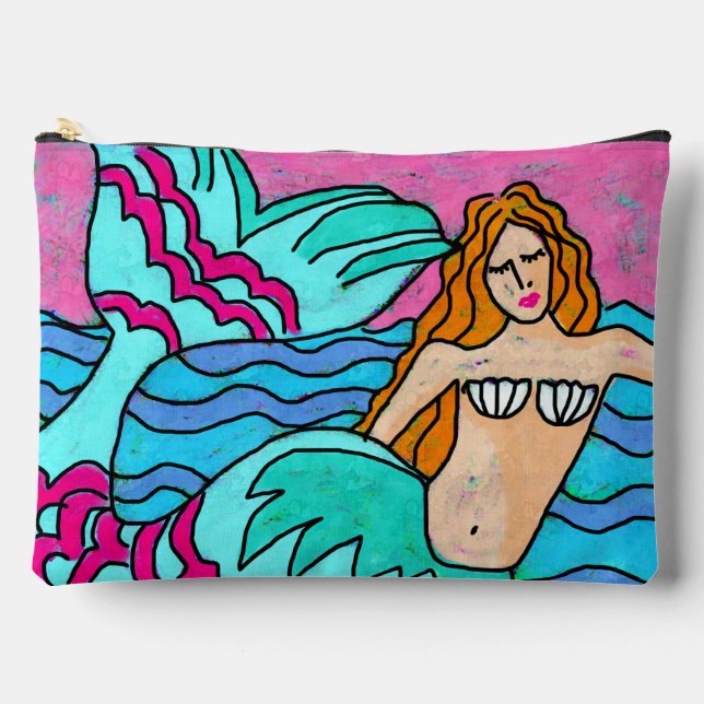 Pochette À Accessoires Belle sirène d'art Abstraite (Recto)