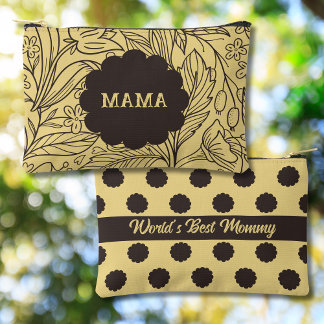 Pochette À Accessoires Beurre Fleur Jaune Impression Cosmétique personnal