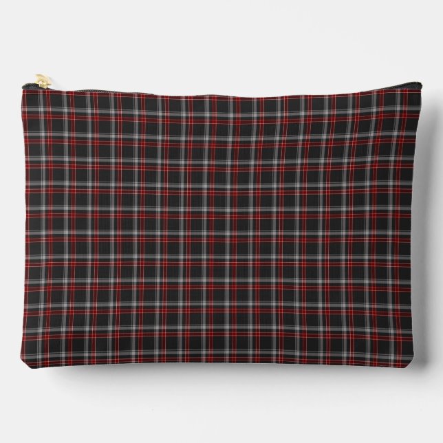 Pochette À Accessoires Black Burgundy Plaid Classic Pattern (Recto)
