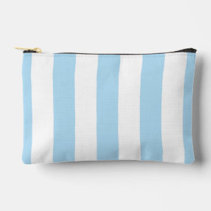 Pochette À Accessoires Bleu, Blancs, Motif rayé