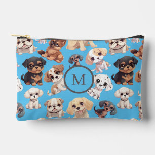 Pochette À Accessoires Bleu Chien Chien Chien Cute