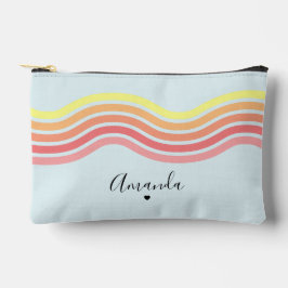 Pochette À Accessoires Bleu coloré Super Lignes Plage Lever du soleil