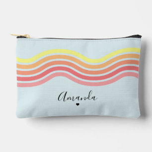 Pochette À Accessoires Bleu coloré Super Lignes Plage Lever du soleil