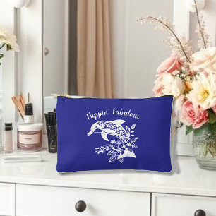 Pochette À Accessoires Bleu fabuleux de Hawaiian Dolphin Flippin