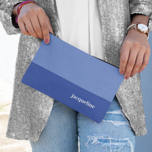 Pochette À Accessoires Bleu foncé clair Style simple Nom personnalisé