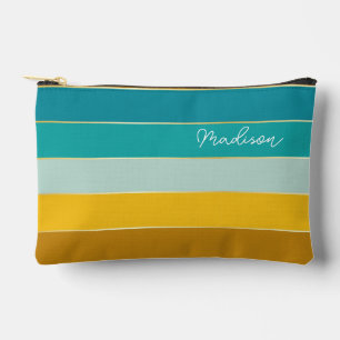 Pochette À Accessoires Bleu jaune personnalisé Blocage couleur été