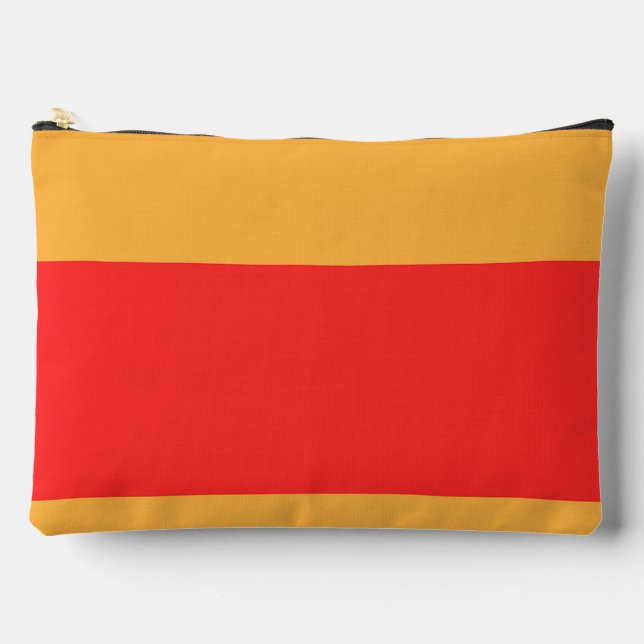 Pochette À Accessoires Bloc couleur or rouge (Recto)