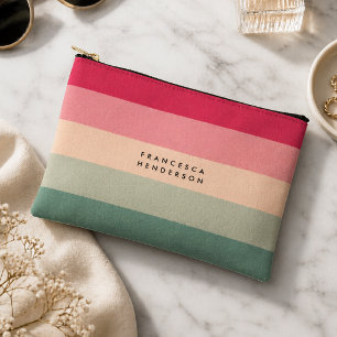 Pochette À Accessoires Bloc de couleur à rayures horizontales Monogramme