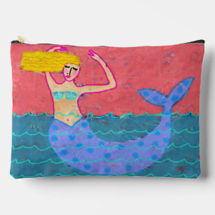 Pochette À Accessoires Blonde Mermaid Art Abstrait