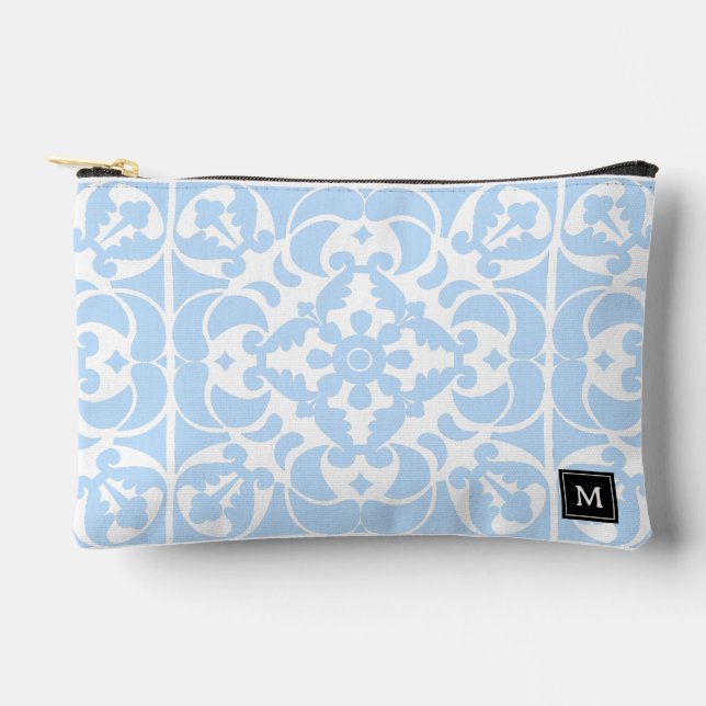 Pochette À Accessoires Blue Azulejos portugais espagnol méditerranéen (Recto)