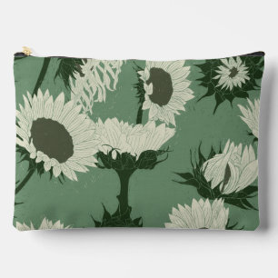 Pochette À Accessoires Bois Imprimer Tournesol blanc