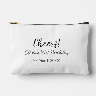 Pochette À Accessoires Bonjour 21e anniversaire ajouter nom date simple m