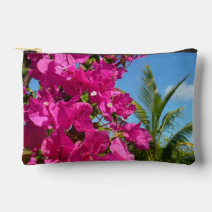 Pochette À Accessoires Bougainvilliers et palmiers paysage tropical