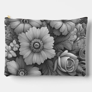Pochette À Accessoires Bouquet monochrome de fleurs