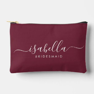 Pochette À Accessoires Bridesmaid Cadeau Bourgogne