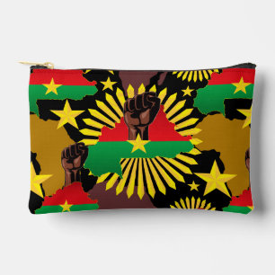 Pochette À Accessoires Burkina Faso Carte, drapeau et première révolution