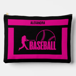 Pochette À Accessoires Cadeau d'anniversaire de baseball, Joueuse de base