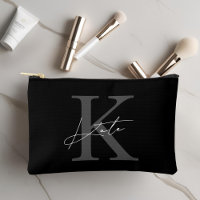 Cadeau de demoiselle d'honneur en monogramme noir 