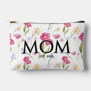Pochette À Accessoires Cadeau Fleur Sauvage Nouvelle Maman Maman Établie