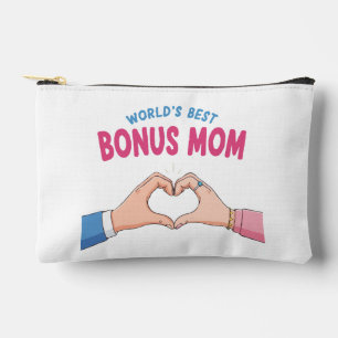 Pochette À Accessoires Cadeau Meilleure Maman Supplémentaire Cœur Mains