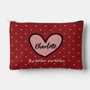 Pochette À Accessoires Cadeaux de styliste Mignon Motif Cœur Rouge